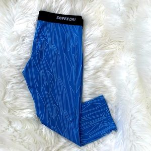 Soffe Dri 💙 crop sport leggings- blue & white pattern. XS/S excellent condition